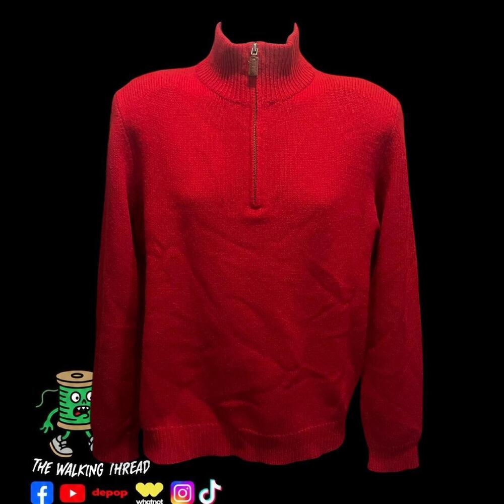 Polo By Ralph Lauren Vintage 90s High Quality Lambswool Quarter Zip
